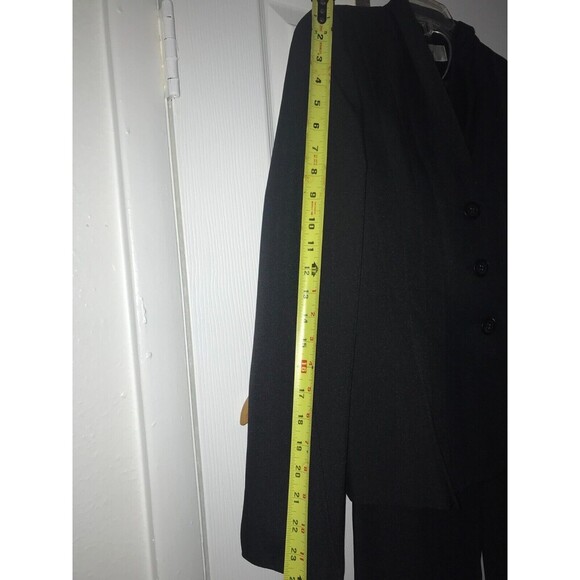Le Suit Black Suit Set Jacket Blazer & Dress Pants Size 4 Petite Long‎ Sleeve - Picture 14 of 16